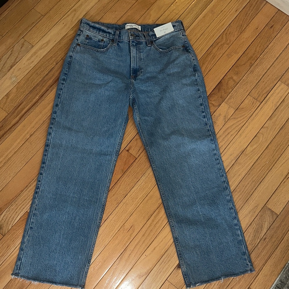Abercrombie & Fitch Women's Straight Leg Blue Jeans